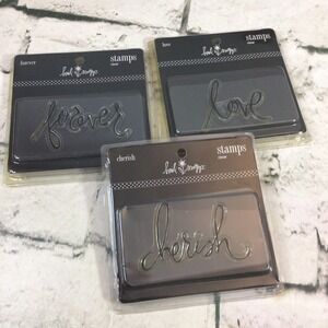 HEIDI SWAPP CLEAR ACRYLIC ART STAMPS CRAFTS CARDS LOT 3 Cherish Love Forever NEW